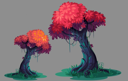 دانلود وکتور درخت فانتزی