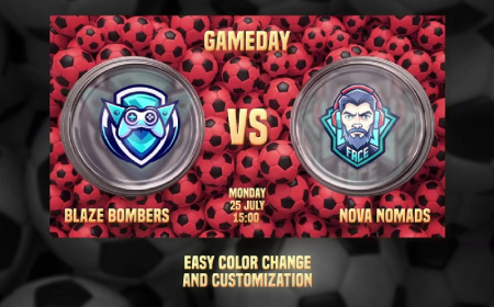 پروژه آماده افتر افکت معرفی تیم فوتبال Soccer Team Versus Screens