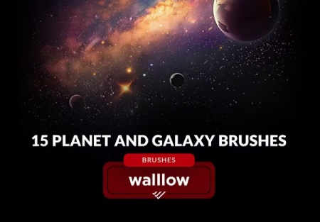براش فتوشاپ فضا، سیاره، ستاره آسمان Galaxy Planets
