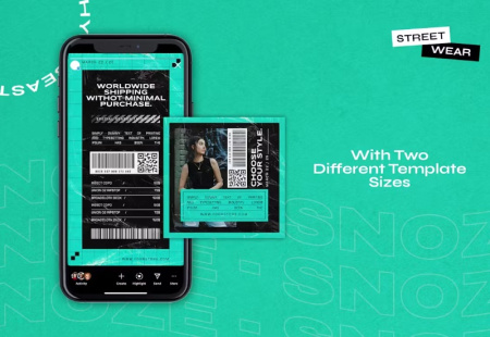 قالب آماده پست و استوری اینستاگرام SNOZE با افکت گرانج