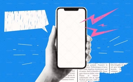 وکتورهای کاغذی گرفتن موبایل در دست