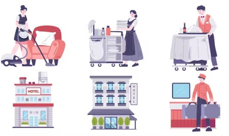 دانلود وکتور لایه باز با موضوع سرویس هتل