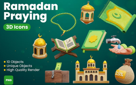 آیکون های اسلامی سه بعدی