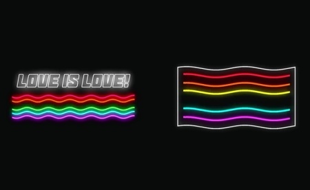 دانلود پروژه افتر افکت 16 المان نئون LGBTQ Pride Neon Elements