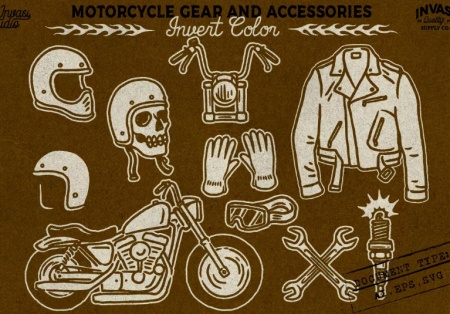 وکتور المان های موتورسیکلت لایه باز