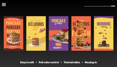 پروژه افتر افکت 5 استوری اینستاگرام پنکیک Pancake Stories