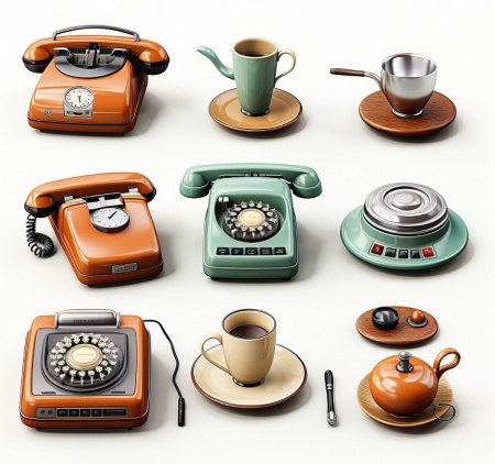 وکتور تلفن قدیمی