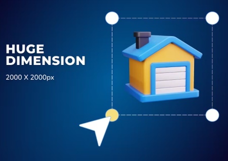 دانلود آیکون املاک سه بعدی