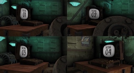 پروژه پریمیر موکاپ سه بعدی نمایش فیلم Steampunk Movie Mockup