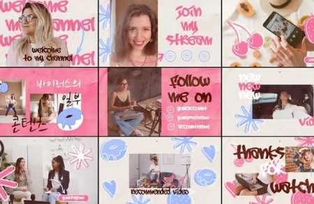 پروژه افتر افکت اسلایدهای سوشیال مدیا Sweet Social Media Slides