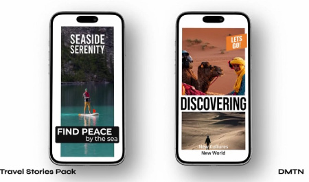 پروژه افتر افکت 6 استوری اینستاگرام سفر Travel Stories Pack