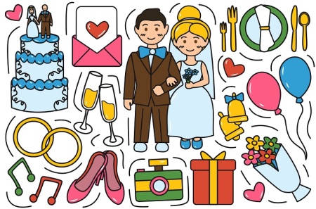 دانلود رایگان وکتور استیکر بامزه عروسی