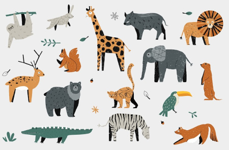 وکتور حیوانات وحشی