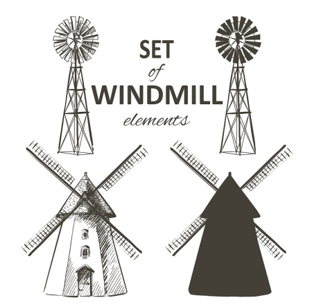 دانلود وکتور آسیاب بادی