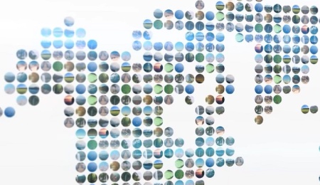 پروژه افتر افکت نمایش لوگو نقشه جهان World Map Video Round