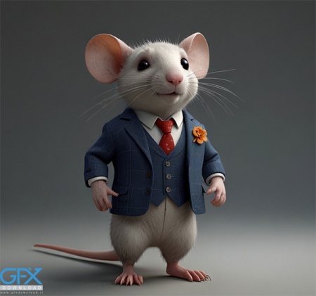 عکس موش با کت