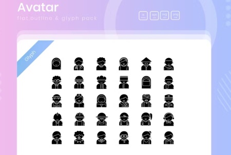 دانلود آیکون آواتار کاراکترهای کاربر