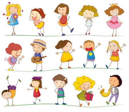 دانلود وکتور کاراکترهای کودکانه