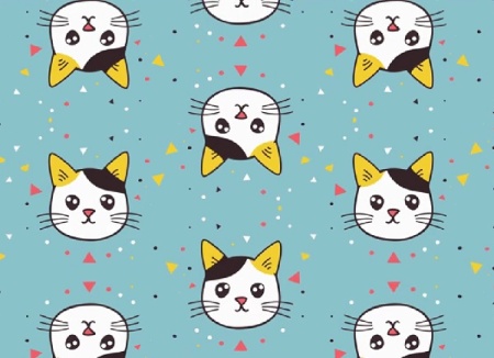 فوتیج بک گراند گربه Cats On Tile Background