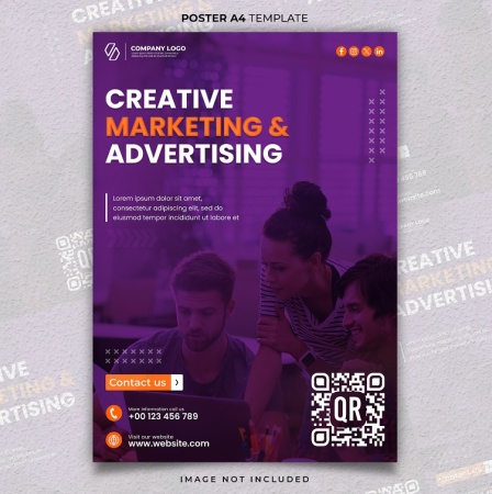 طرح لایه باز پوستر تبلیغاتی