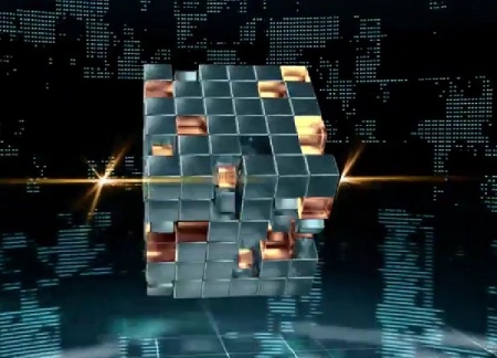 پروژه پریمیر نمایش لوگو مکعبی The Cube Logo