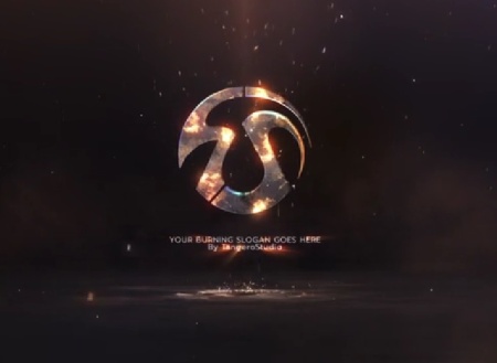 پروژه افتر افکت لوگو با افکت آتش Cinematic Fire Twister Logo