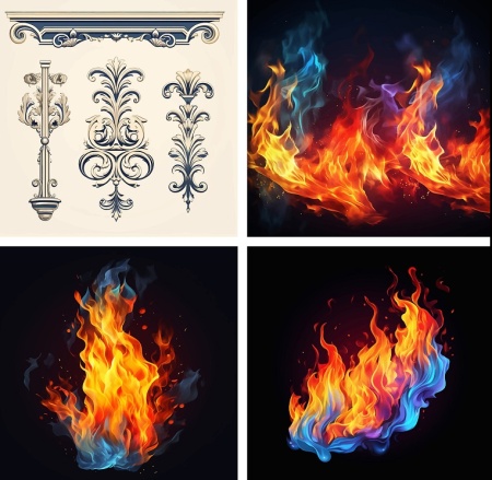 دانلود وکتور شعله آتش