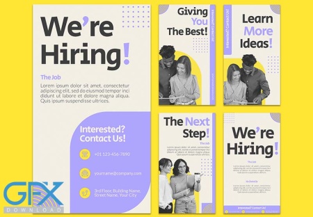 psd استوری استخدام اینستاگرام برای فتوشاپ