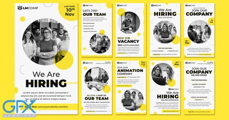 دانلود قالب استوری استخدام برای اینستاگرام