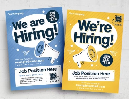 دانلود طرح لایه باز پوستر استخدام