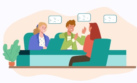 پروژه افتر افکت موشن گرافیک مصاحبه شغلی آنلاین و آفلاین