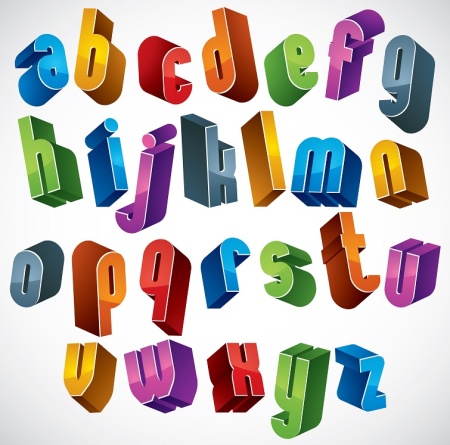 طرح وکتور حروف الفبا انگلیسی