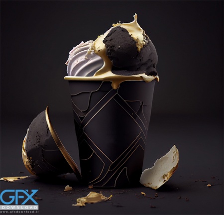 عکس بستنی لاکچری با کیفیت بالا