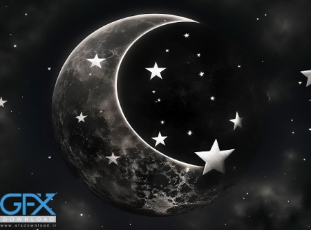 والپیپر ماه و ستاره