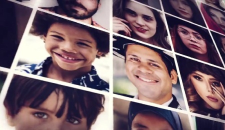 پروژه افتر افکت نمایش لوگو با افکت کلاژ عکس Photo Logo Animation