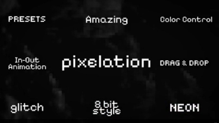 پریست آماده پریمیر متن پیکسلی Text Pixelation Animation