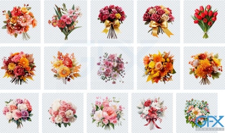 دانلود عکس گل دوربری شده فرمت png