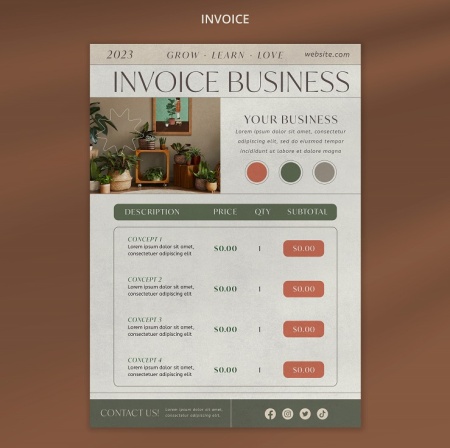 طرح لایه باز لیست قیمت رستوران