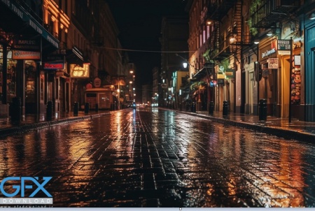 عکس بارش باران در شب