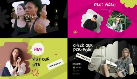 پروژه افتر افکت اسلایدهای سوشیال مدیا Social Media Slides