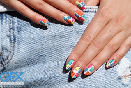 عکس ژلیش ناخن رنگی