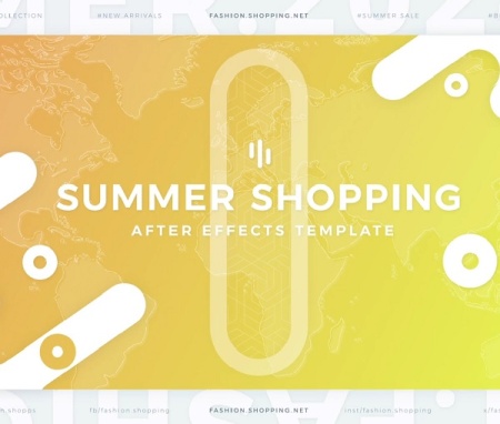 پروژه افتر افکت تیزر تبلیغاتی تابستانی Summer Shopping Promo