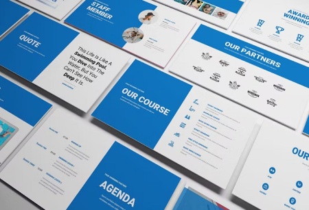 دانلود قالب پاورپوینت شنا