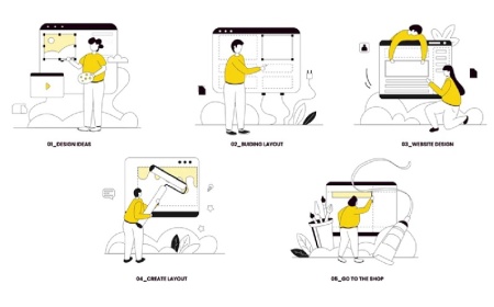 دانلود پروژه افتر افکت موشن گرافیک طراحی سایت Building Website