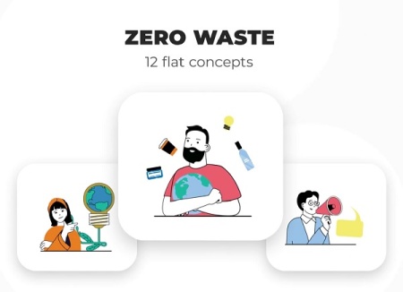 پروژه افتر افکت موشن گرافیک تیزر تبلیغات ضایعات Zero Waste