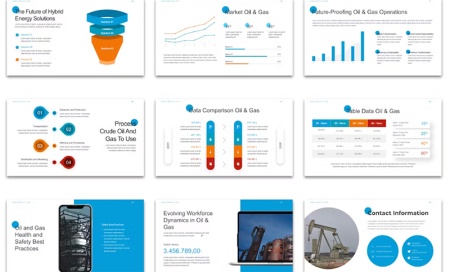 دانلود قالب پاورپوینت نفت و گاز