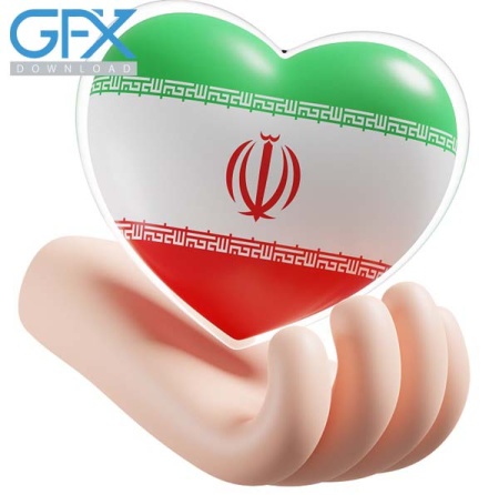 دانلود png پرچم ایران دوربری شده برای ادیت