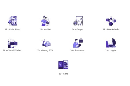 پروژه افتر افکت موشن گرافیک کریپتو Crypto Market