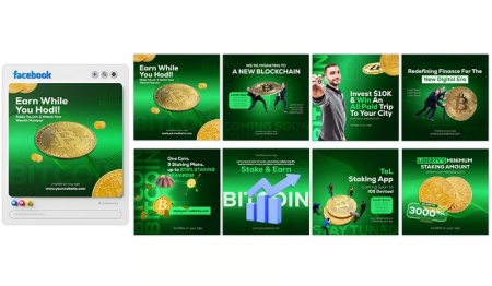 دانلود قالب آماده پست اینستاگرام ترید Crypto Trading