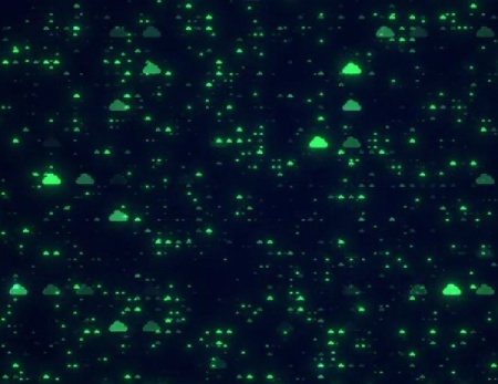 فوتیج بک گراند موشن گرافیک داده‌های سرور ابری